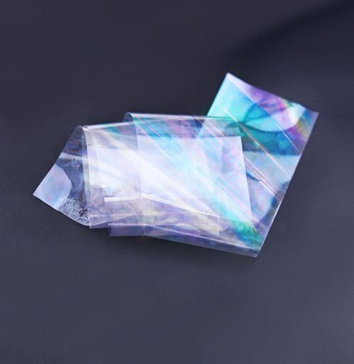 Nail casting foils №66 transparent holography ornament opal