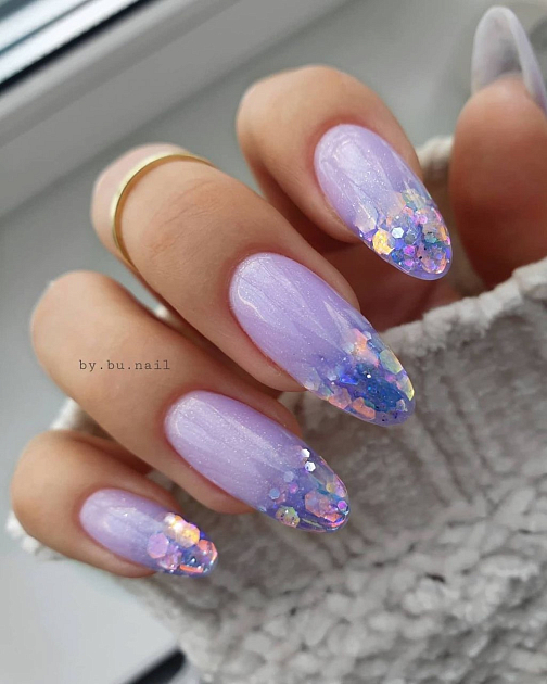 KOREAN GEL Violet Glitter Design Gel, 5 gr