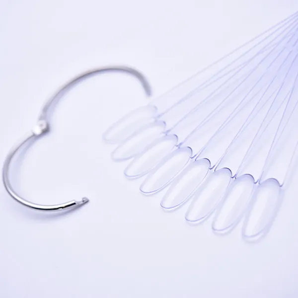 Display transparent fan, oval tips, 50 pieces on the ring